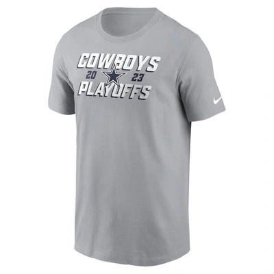 Shop Nike Gray Dallas Cowboys 2023 Nfl Playoffs Iconic T-shirt