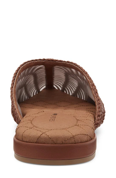 Shop Birdies Swan Mule In Cognac Woven Leather