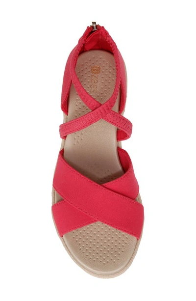 Shop Bzees Bali Wedge Sandal In Magenta