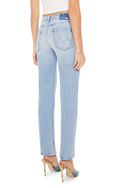 Shop Mother The Smarty Pants Skimp High Waist Straight Leg Jeans In Dont Be A Square