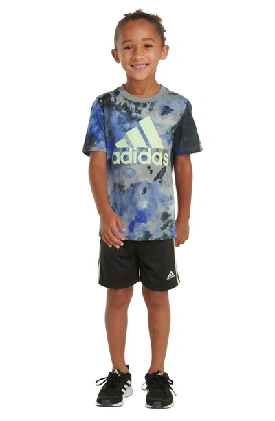 Shop Adidas Originals Kids' Graphic T-shirt & Shorts Set In Grey