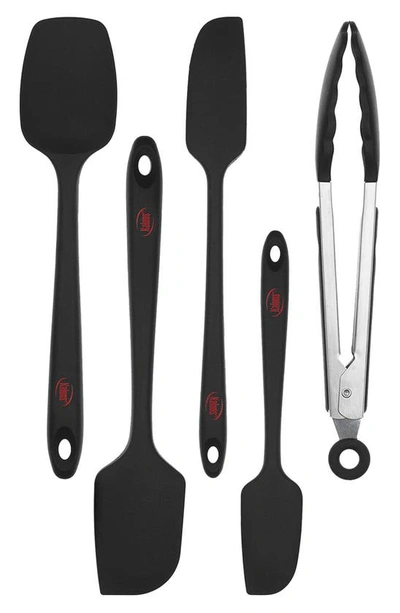 Shop Kaluns 4-piece Spatula Set In Black