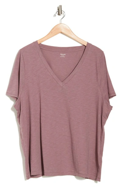 Shop Madewell Whisper Cotton V-neck T-shirt In Fig