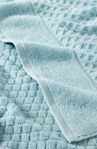 Shop Woven & Weft Diamond Texture Towel 6-piece Set In Pastel Blue