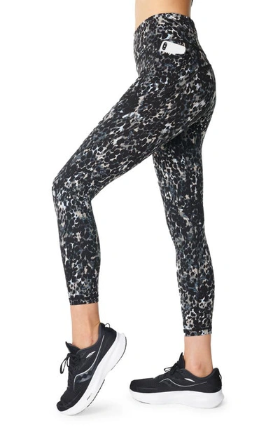 Shop Sweaty Betty Power Pocket Workout Leggings In Grey Dapple Print