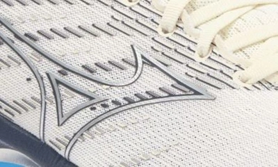 Shop Mizuno Wave Rider 26 Sneaker In White-silver