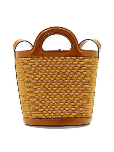 Shop Marni "tropicalia" Bucket Bag In Brown