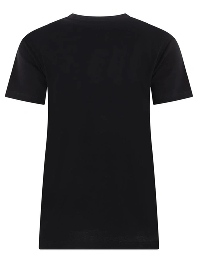 Shop Pinko T-shirt With Embroidered Hearts In Black