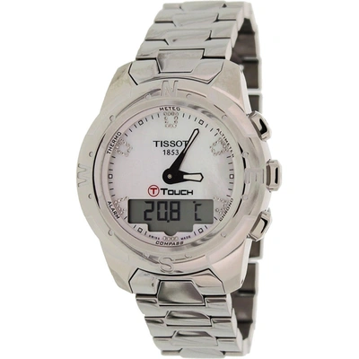 Shop Tissot Women's T-touch Ii 43mm Quartz Watch In Silver