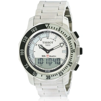 Shop Tissot Men's Sea-touch 44.4mm Quartz Watch In Silver