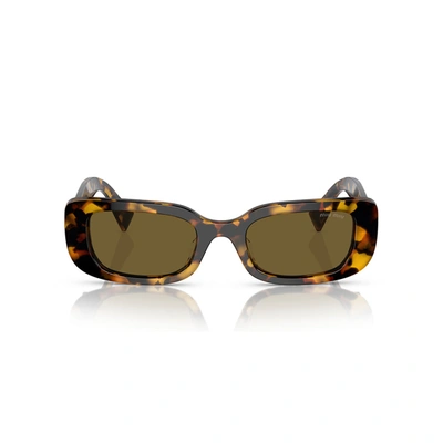 Shop Miu Miu Mu 08ys Vau01t 51mm Womens Rectangle Sunglasses In Brown