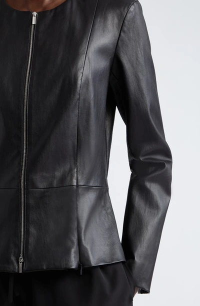 Shop The Row Anasta Lambskin Leather Jacket In Black