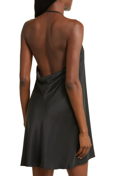 Shop Lunya Halter Washable Silk Nightgown In Immersed Black