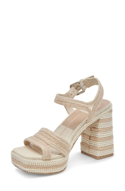 Dolce Vita Anira Pearl Platform Heel In Ivory In Ivory Pearls