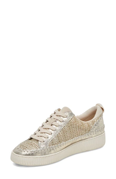 Shop Dolce Vita Nicona Sneaker In Gold Knit