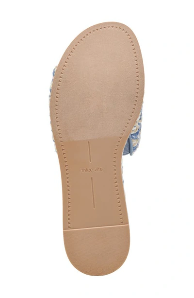 Shop Dolce Vita Pazli Platform Slide Sandal In Blue Multi Raffia