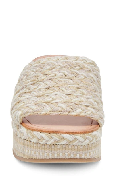 Shop Dolce Vita Pazli Platform Slide Sandal In Ivory Multi Raffia