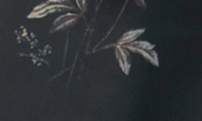 Shop Allsaints Louisa Tanana Floral Print Satin Button-up Shirt In Black