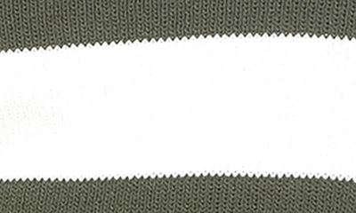 Alexia Admor Pat Stripe Short Sleeve Sweater Top In Sage