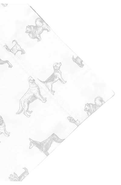 Melange Dog 400 Thread Count Cotton Sheet Set In Grey