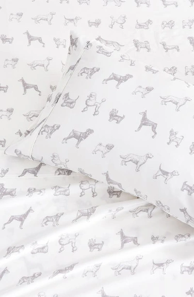Shop Melange Home Dog 400 Thread Count Cotton Sheet Set In Grey
