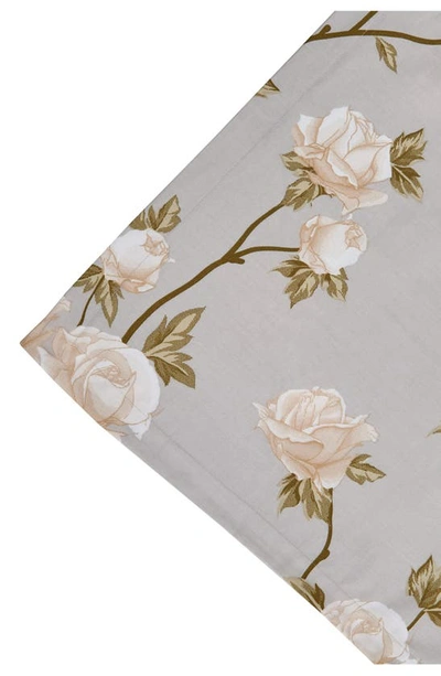 Shop Melange Home Rose 400 Thread Count Cotton Duvet Set In Ivory