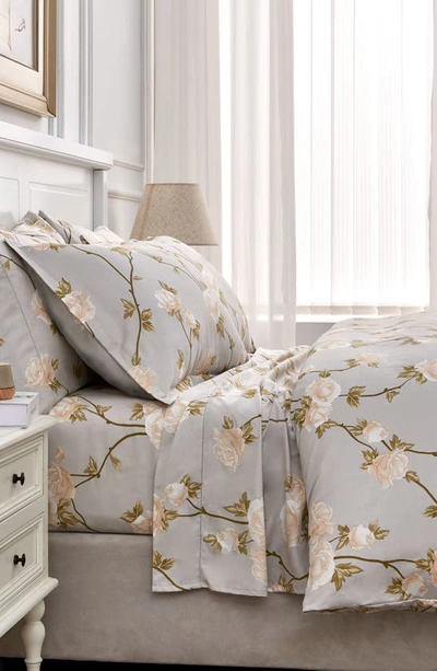 Melange Rose 400 Thread Count Cotton Duvet Set In Ivory