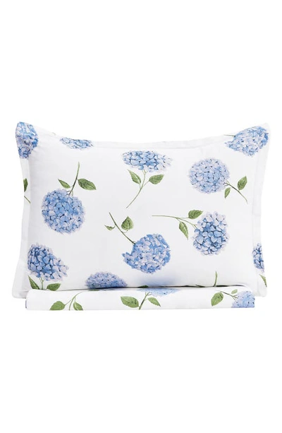 Shop Melange Home Hydrangea 400 Thread Count Cotton Duvet Set In Blue