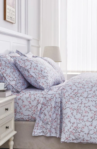 Melange Kyoto 400 Thread Count Cotton Duvet Set In Blue