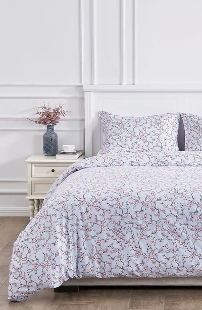 Shop Melange Home Kyoto 400 Thread Count Cotton Duvet Set In Blue