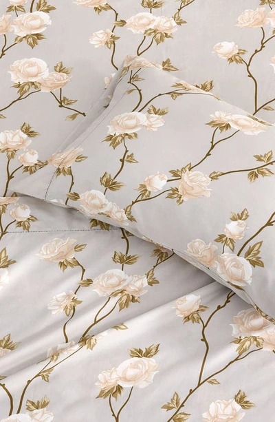 Melange Rose 400 Thread Count Cotton Sheet Set In Ivory