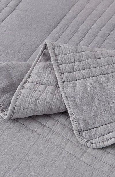Melange Home Stone Washed Quilt & Sham Set In Light Grey