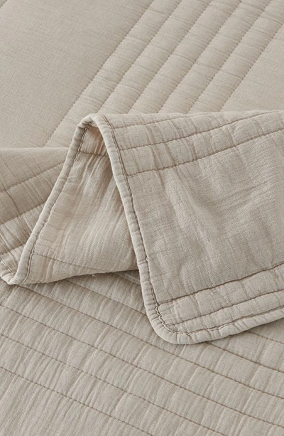 Melange Home Stone Washed Quilt & Sham Set In Light Khaki