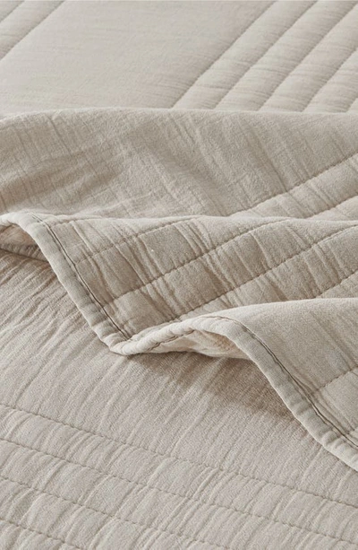 Melange Home Stone Washed Quilt & Sham Set In Light Khaki