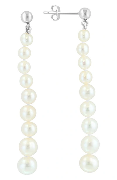 Effy Freshwater Pearl Drop Earrings In White