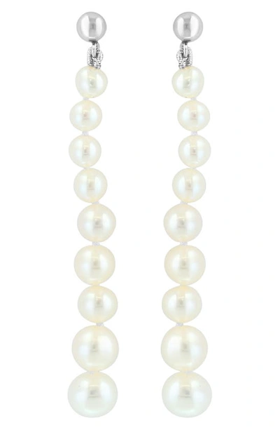 Effy Freshwater Pearl Drop Earrings In White