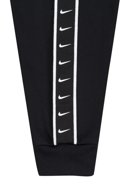 Nike Kids' Swoosh Tricot Track Jacket & Joggers Set In Black/ White