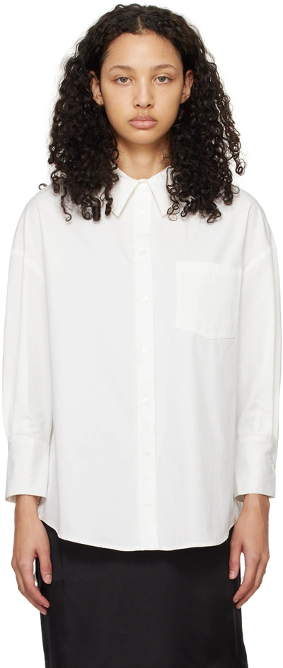 Shop Anine Bing White Mika Shirt