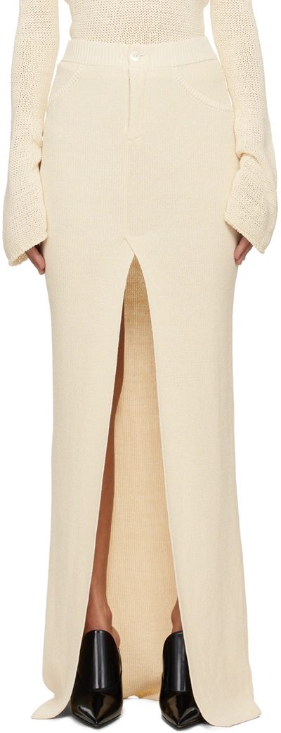 Shop Aya Muse Off-white Sei Maxi Skirt In Cream