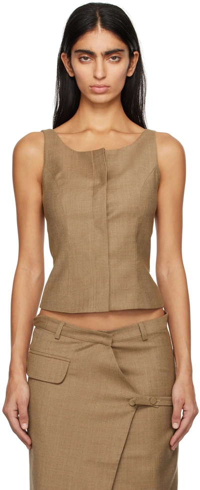 Shop Aya Muse Brown Menti Camisole In Mocha