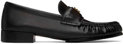 Givenchy Classic Lambskin Loafers With Ruched Detailing In 001-black