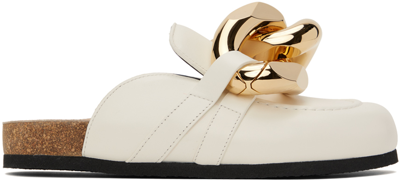 Shop Jw Anderson White Chain Mules In 18703-100-white