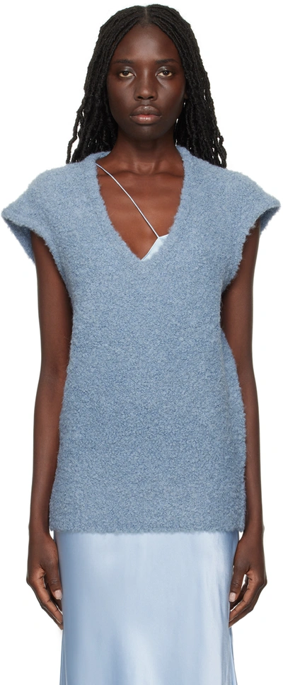 The Garment Balboa Wool Blend Top In 103 Dusty Blue