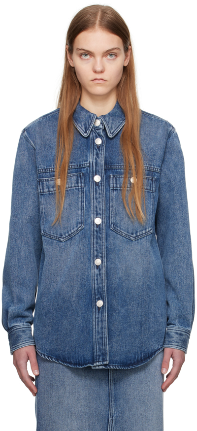 Isabel Marant Talbot Jacket Light Blue In 30lu Light Blue