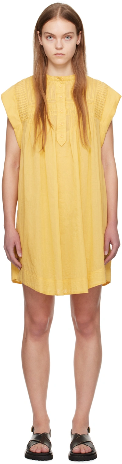 Shop Isabel Marant Étoile Yellow Leazali Minidress In 23su Sunlight