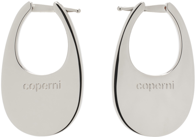 Shop Coperni Silver Medium Swipe Earrings