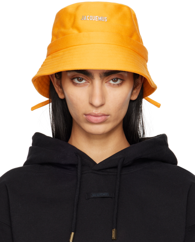 Shop Jacquemus Orange 'le Bob Gadjo' Bucket Hat In 780 Dark Orange