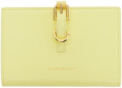 Shop Givenchy Yellow Voyou Bifold Wallet In 758-soft Yellow