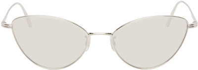 Shop Khaite Silver Oliver Peoples Edition 1998c Sunglasses In 50368v Silver Silver
