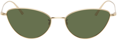 Shop Khaite Gold Oliver Peoples Edition 1998c Sunglasses In 533271 Gold Vibrant
